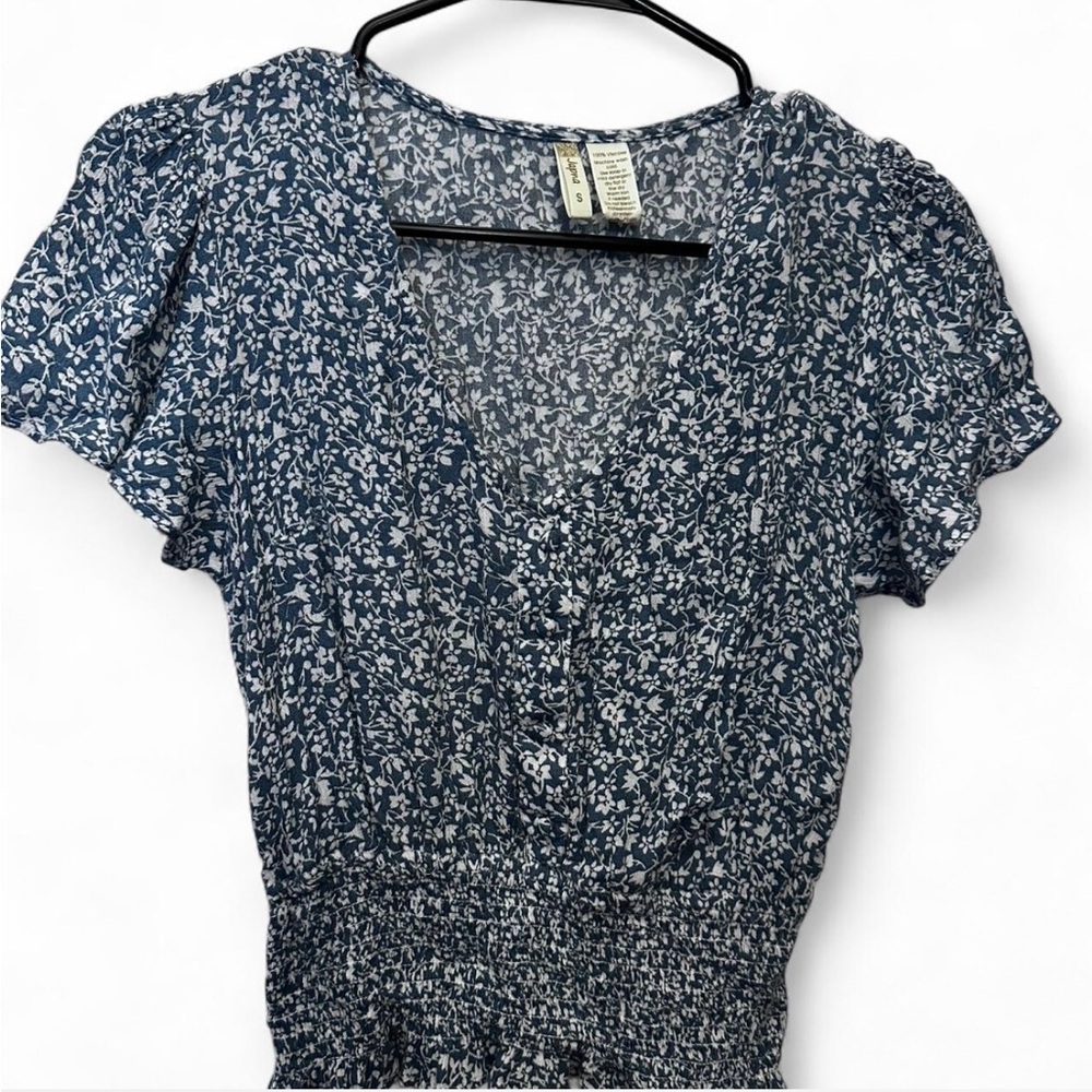Floral Blue Top